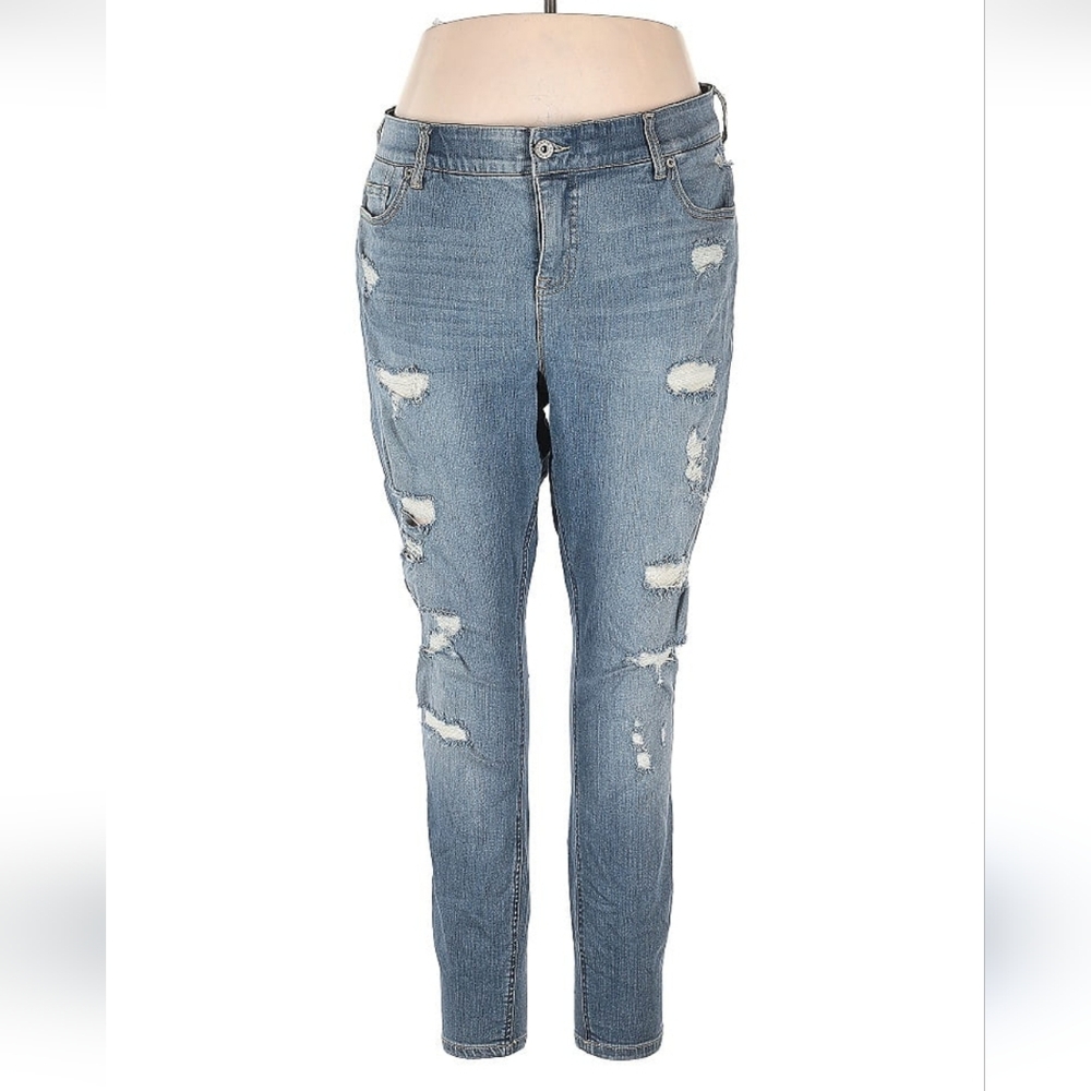 Torrid Size 2 (20) Distressed Blue Jeans